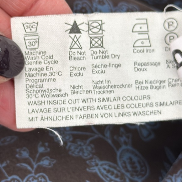 Esprit brown with blue flowers A-line skirt - Picture 8 of 9